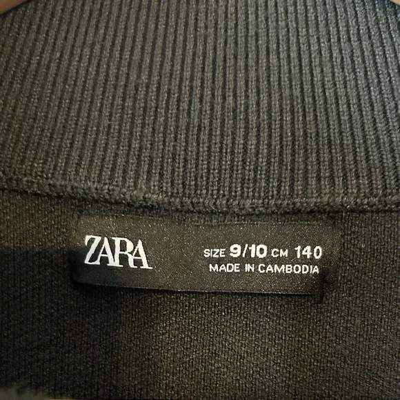 Zara Dark Academia Pullover 3/4 Zip Size 9/10 Youth or Petite Women’s - Picture 3 of 4